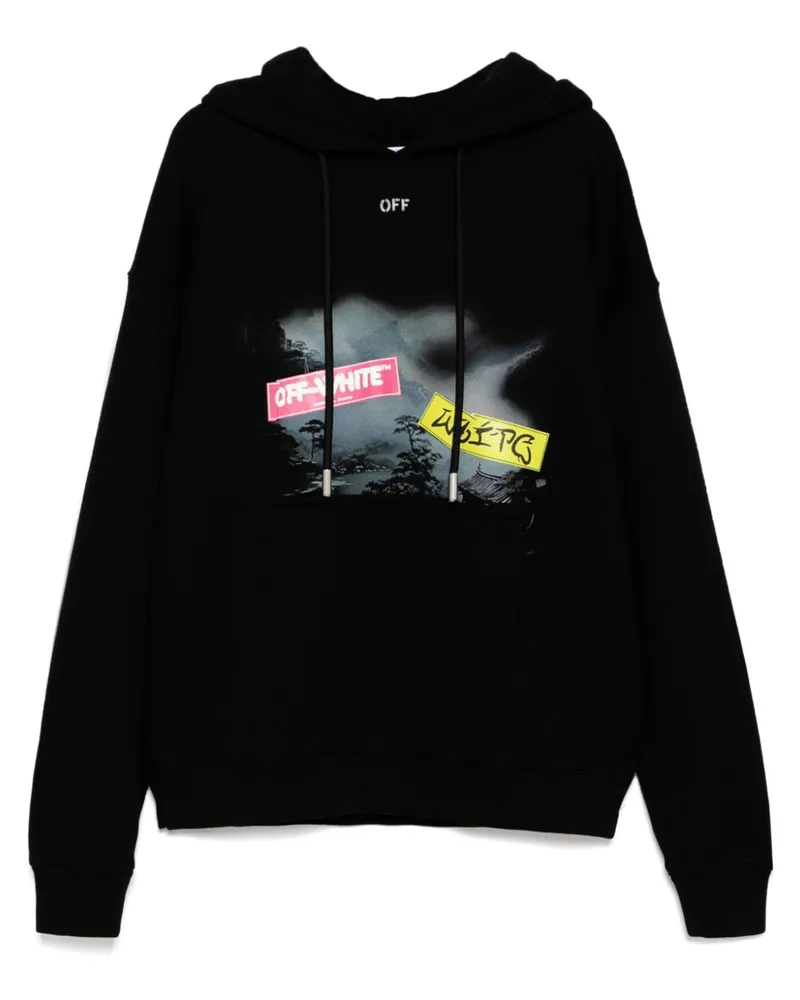 OFF-WHITE Hoodie mit grafischem Print - Schwarz Schwarz