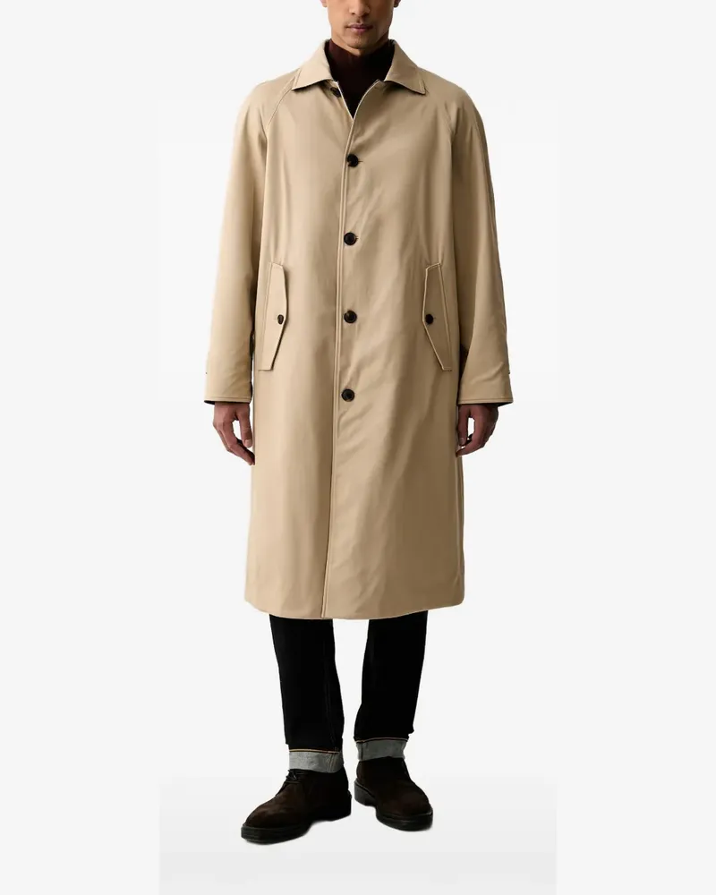Trussardi Wendbarer Mantel mit Fischgrätenmuster - Grau Grau
