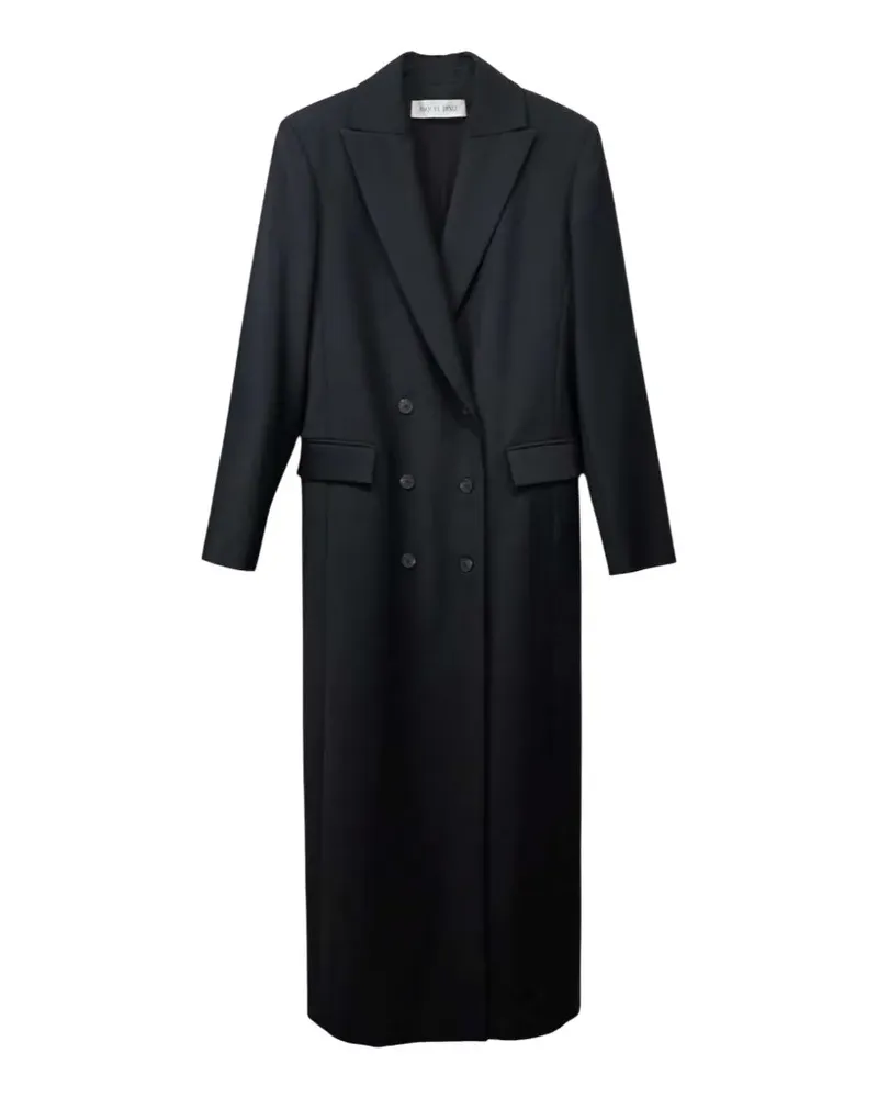 Raquel Diniz Elena double-breasted peaked-lapels coat - Schwarz Schwarz
