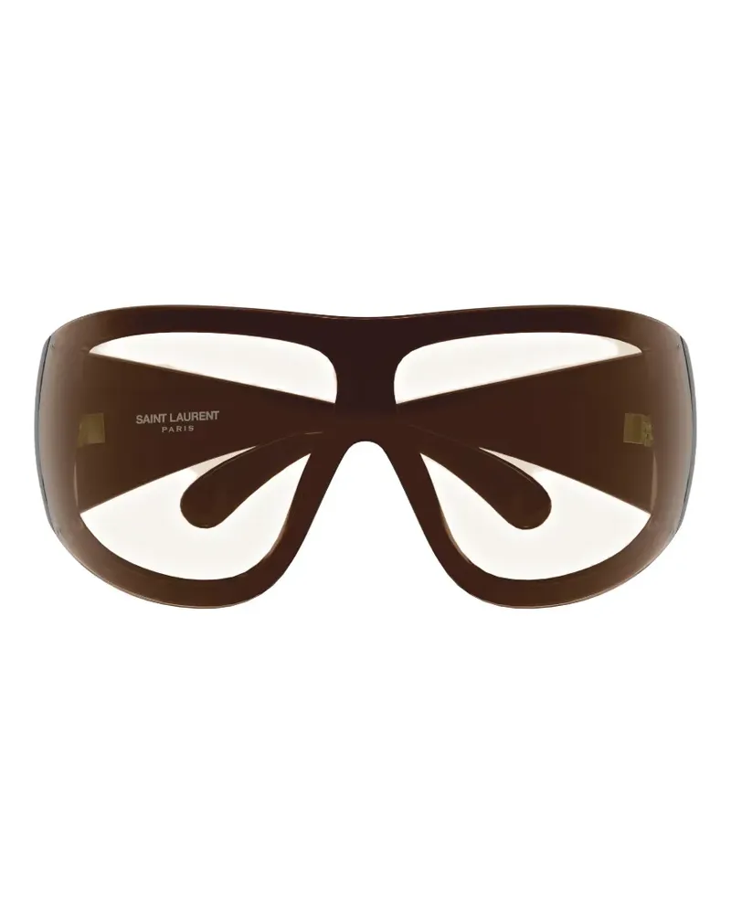 Saint Laurent shield-frame sunglasses - Braun Braun