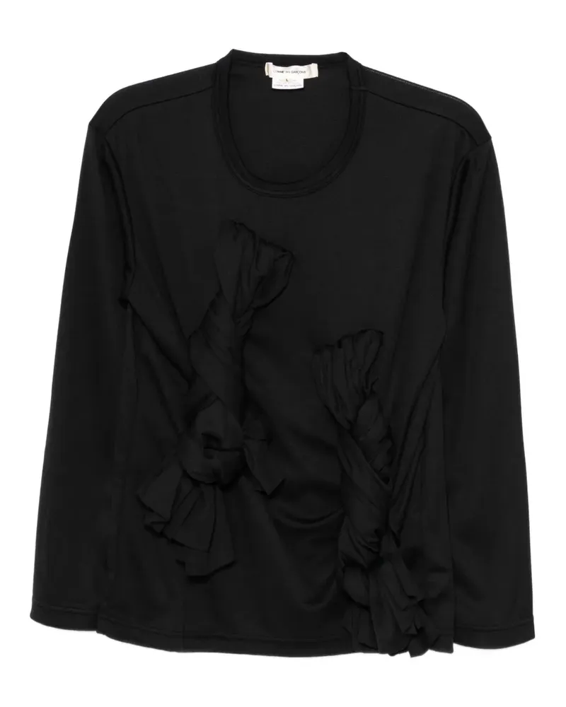 Comme des Garçons Top mit Knoten - Schwarz Schwarz