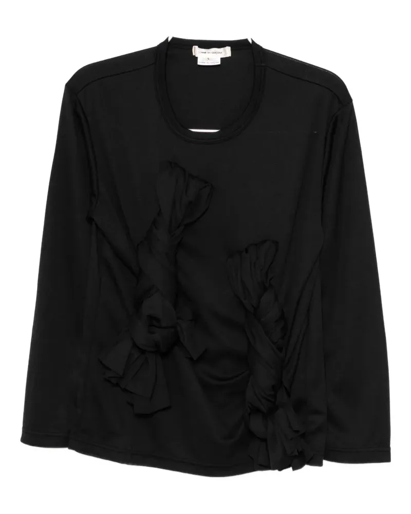 Comme des Garçons knot-detail top - Schwarz Schwarz