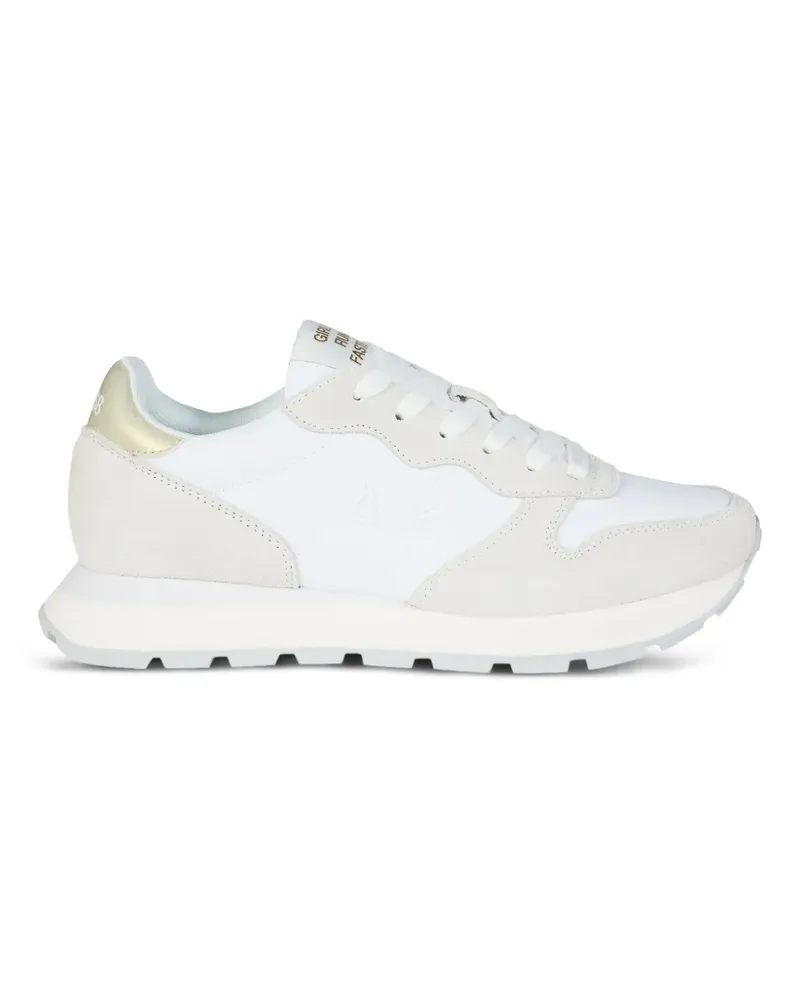 Sun68 Goldfarbene Ally Sneakers mit Schnürung - Weiß Weiß