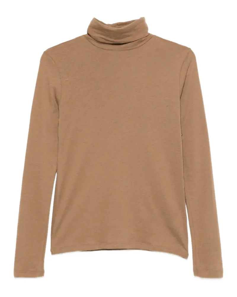 Majestic Langarmshirt mit Rollkragen - Braun Braun