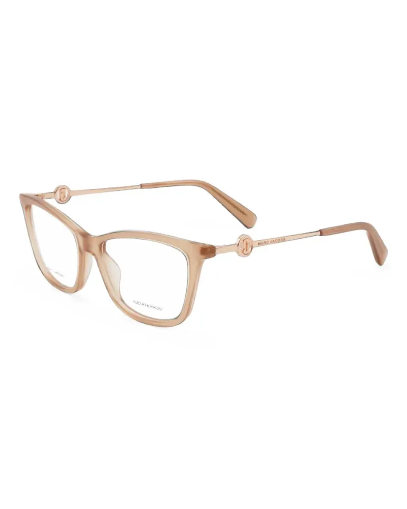 Marc Jacobs Cat-Eye-Brille mit Logo-Schild - Nude Nude