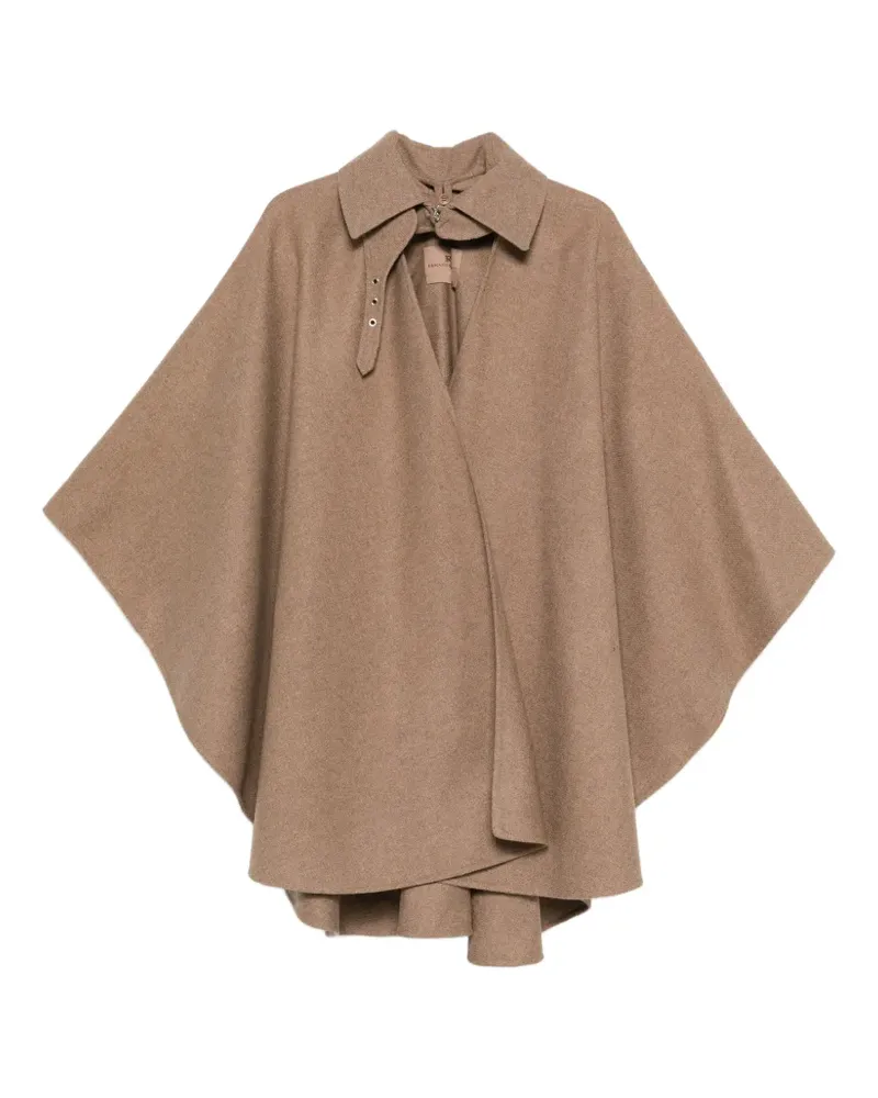 Ermanno Scervino Cape mit Kragen - Braun Braun