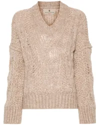 Ermanno Scervino Pullover mit Zopfmuster Nude