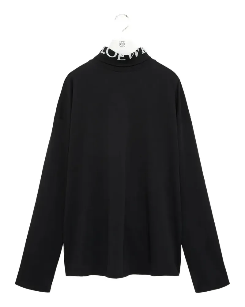 Loewe logo-print high-neck T-shirt - Schwarz Schwarz
