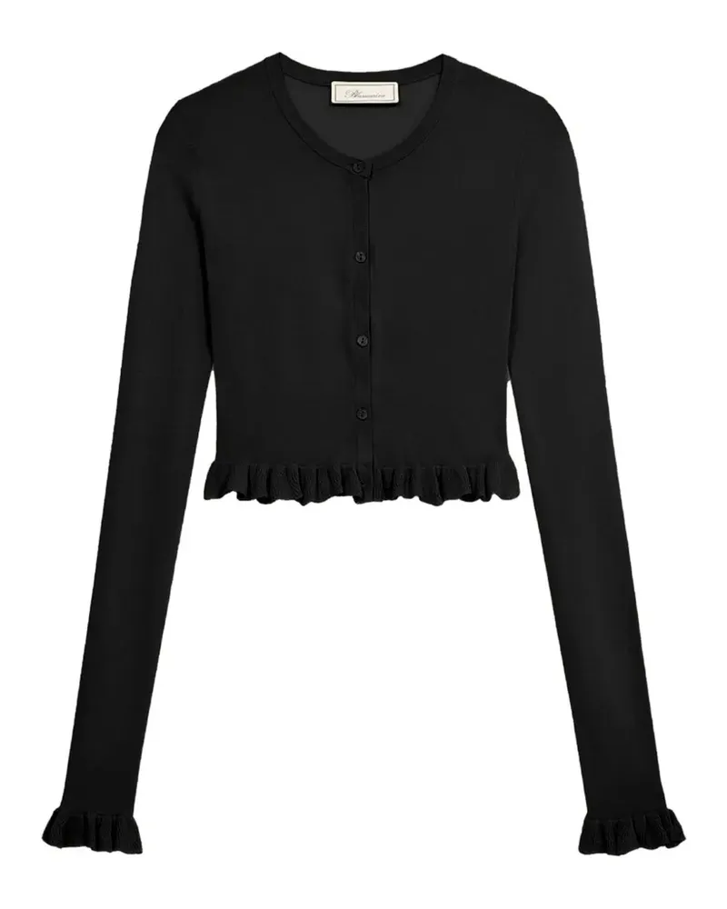 Blumarine Gerüschter Cardigan - Schwarz Schwarz
