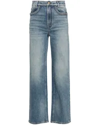 Maje Jeans mit geradem Bein und Flechtdetail Blau