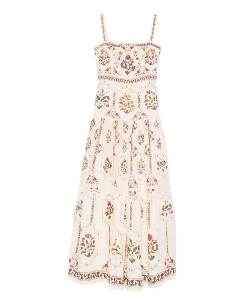 AGUA BENDITA Lima floral maxi dress - Nude Nude