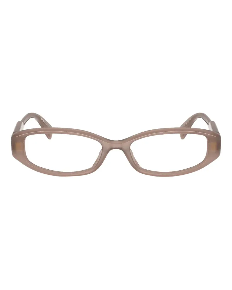 Miu Miu Brille mit ovalem Gestell - Braun Braun