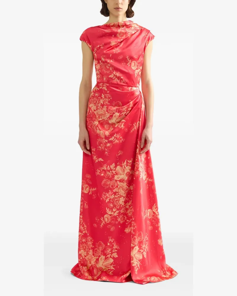 Erdem Kleid mit Blumenmuster - Rot Rot