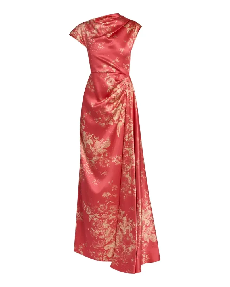 Erdem floral draped dress - Rot Rot