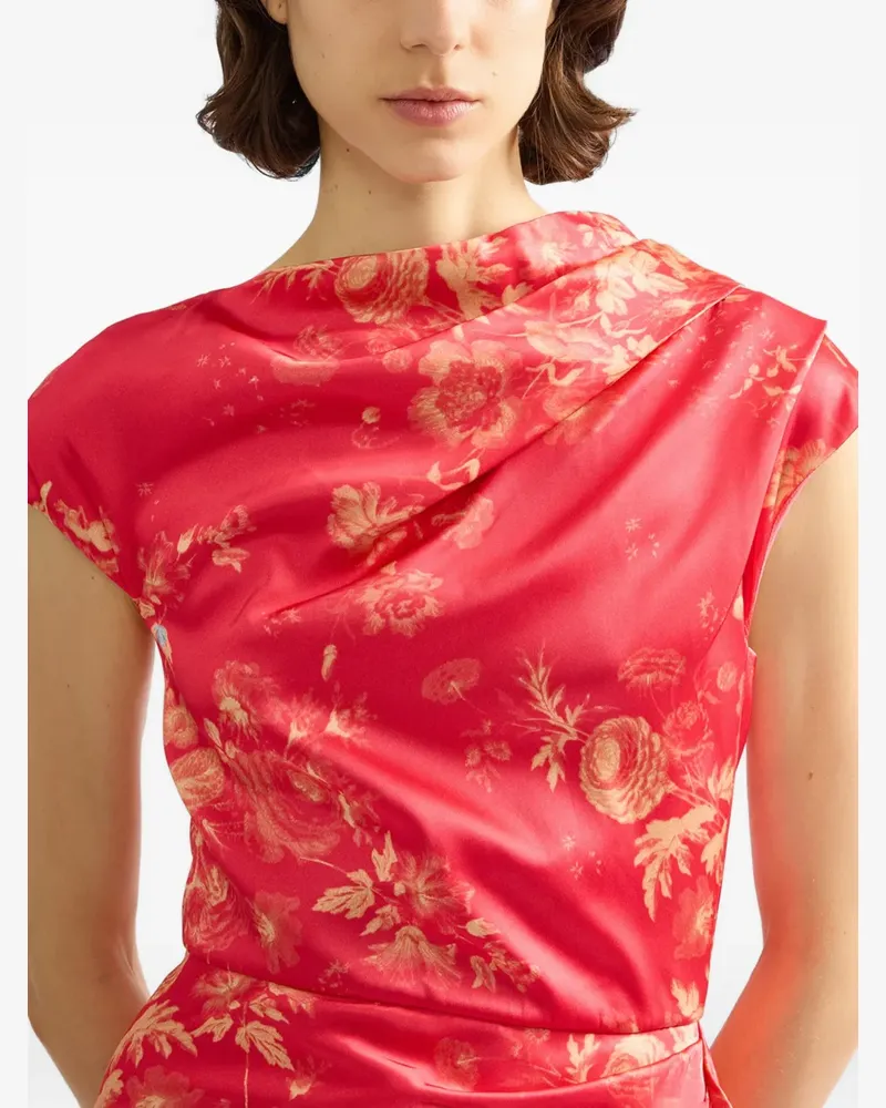 Erdem Kleid mit Blumenmuster - Rot Rot