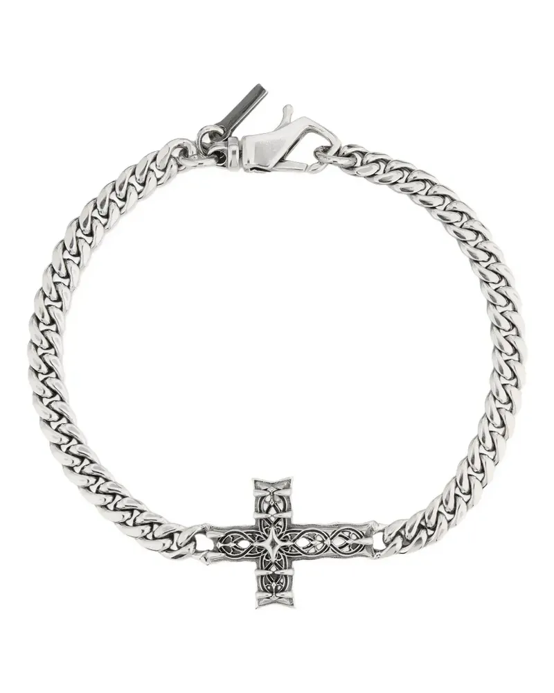 Emanuele Bicocchi Notre-Dame Armband mit Kreuz - Silber Silber