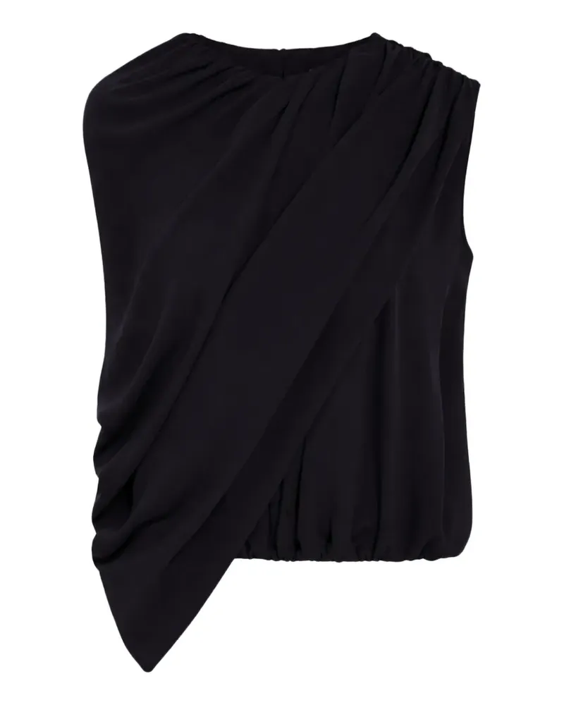 Balenciaga Drapiertes Oberteil - Schwarz Schwarz