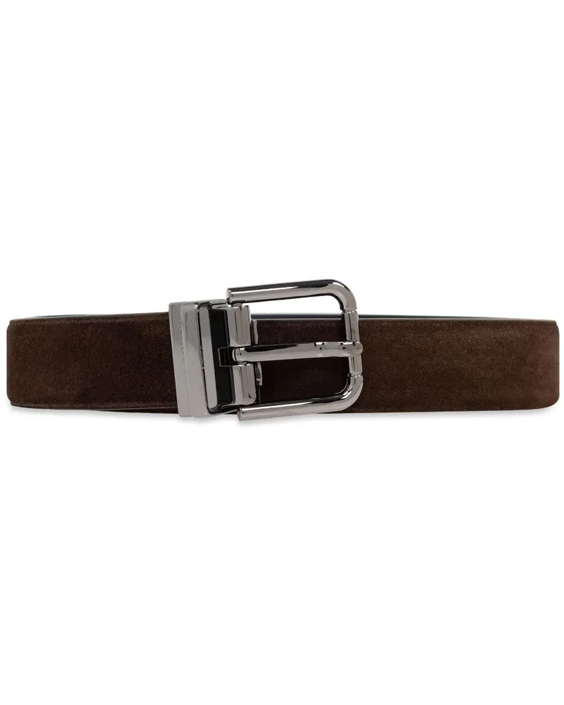 Dolce & Gabbana Schnallengürtel aus Leder - Braun Braun