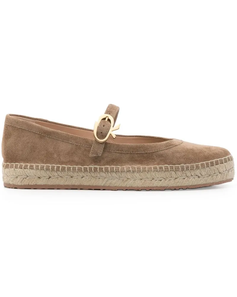 Gianvito Rossi Elda Mary-Jane Espadrilles Braun