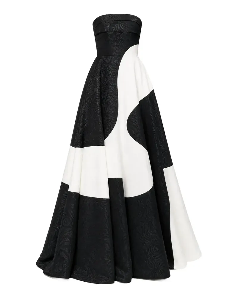 Alice + Olivia Trägerloses Abendkleid - Schwarz Schwarz