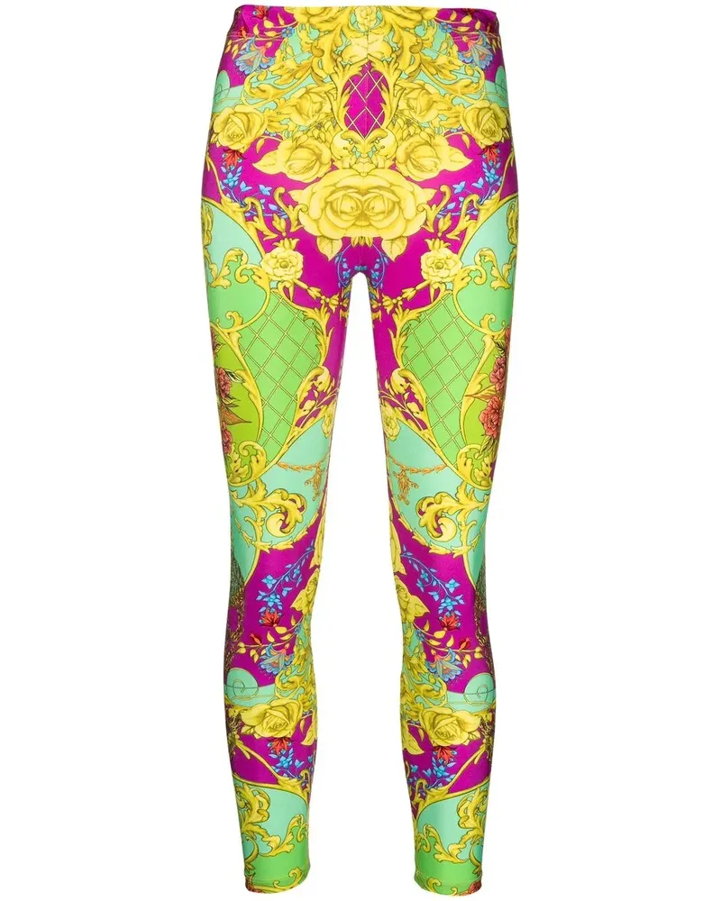 Philipp Plein New Baroque High-Rise-Leggings - Violett Violett