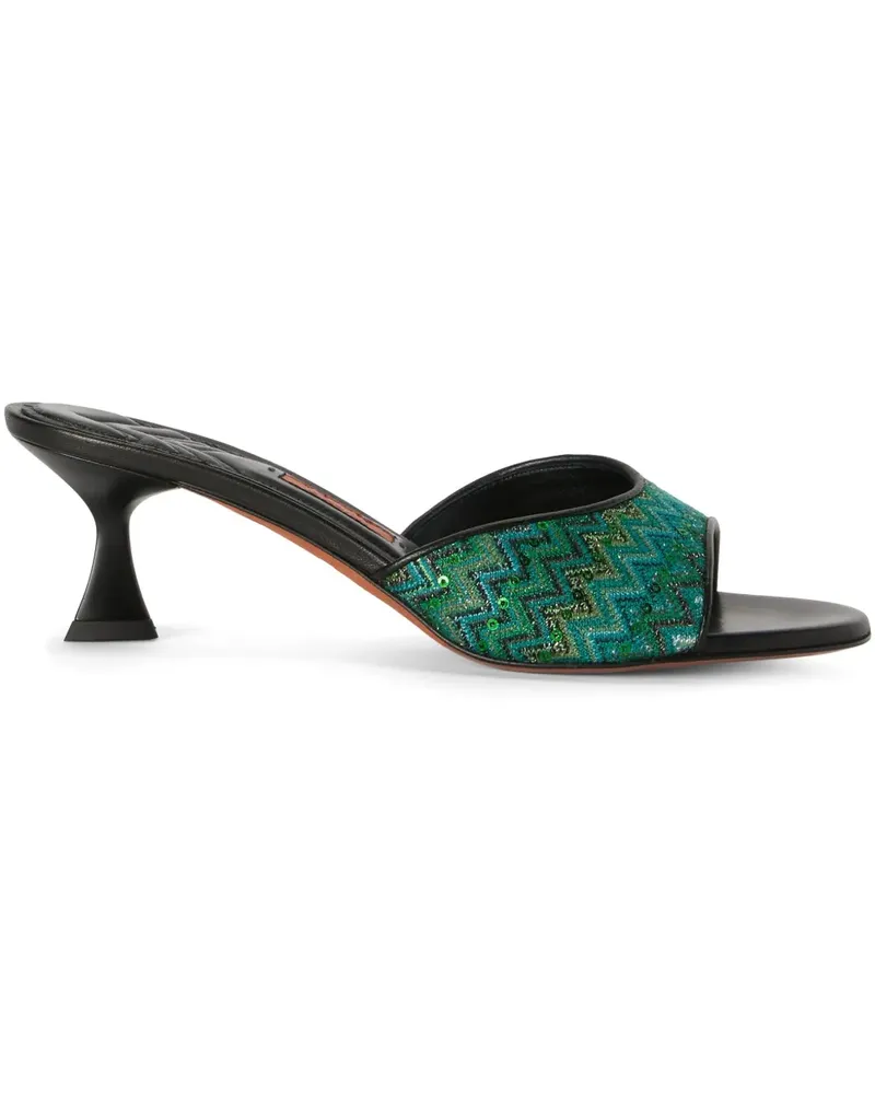 Missoni Mules mit Zickzackmuster - Grün Grün