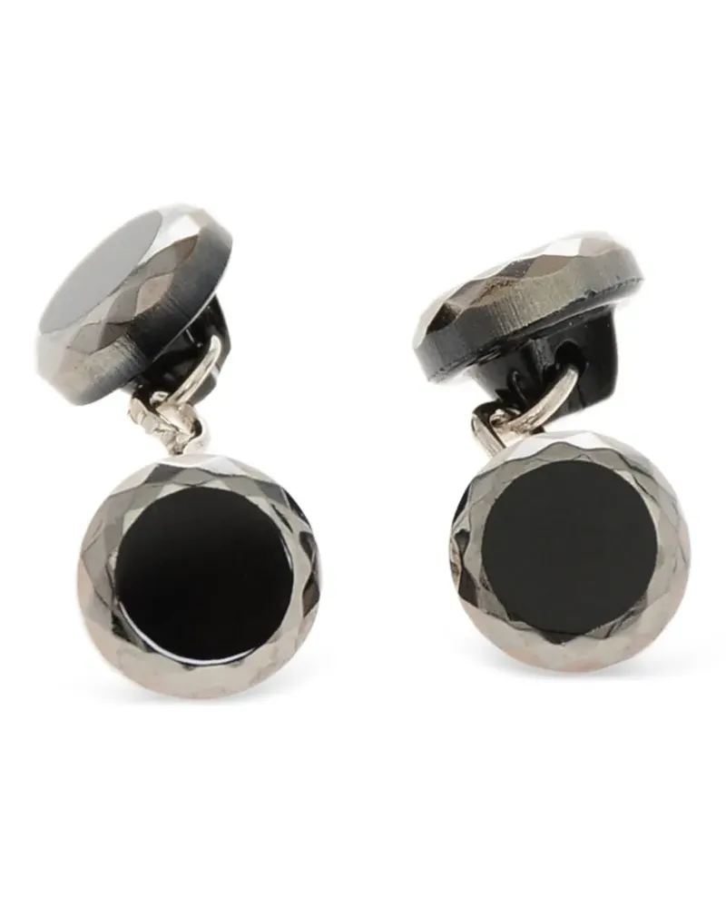 Corneliani Swarovski Manschettenknöpfe mit Kristallen - Silber Silber