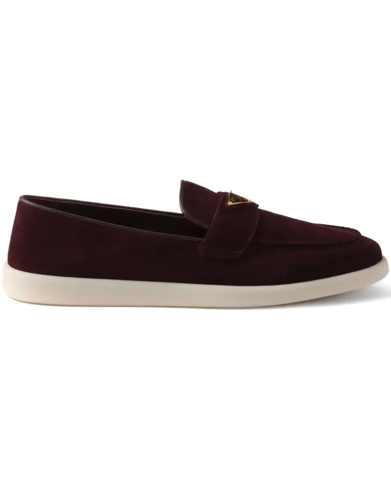 Prada Loafer aus Wildleder - Rot Rot
