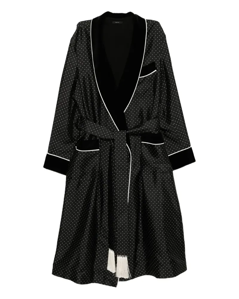 Tom Ford Bademantel mit Polka Dots - Schwarz Schwarz