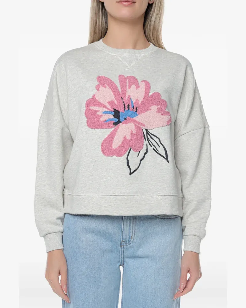 Ted Baker Vienaa floral-patch sweatshirt - Grau Grau