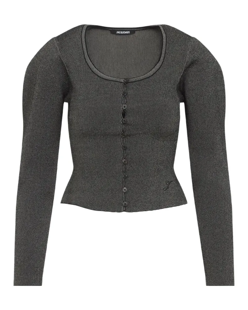 Jacquemus Sera Cardigan mit U-Ausschnitt - Grau Grau