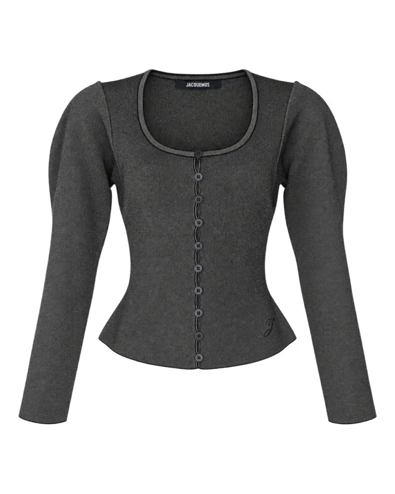 Jacquemus Sera Cardigan mit U-Ausschnitt - Grau Grau