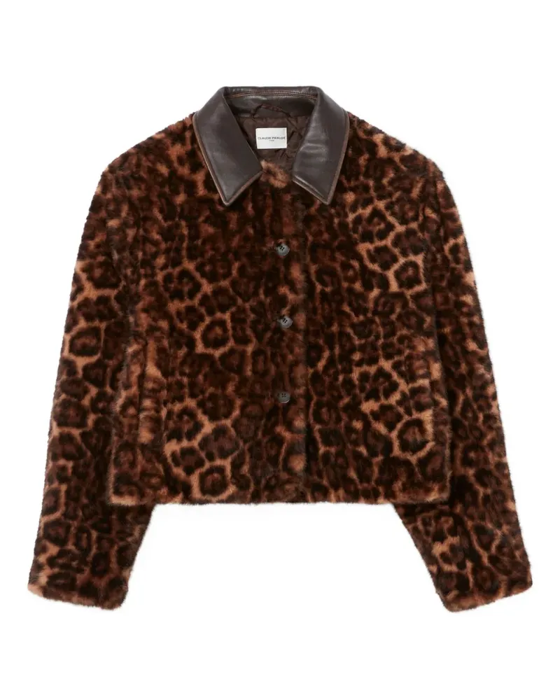 Claudie Pierlot Leoparden-Mantel mit Leopardenmuster - Braun Braun