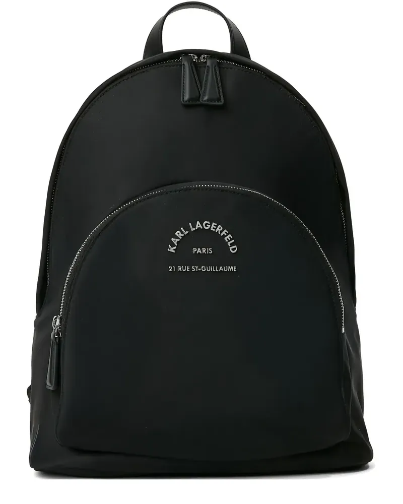 Karl Lagerfeld Mittelgroßer Rue St-Guillaume Rucksack - Schwarz Schwarz