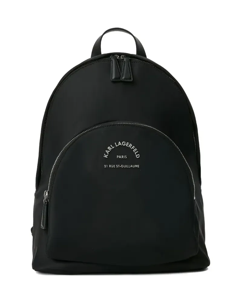 Karl Lagerfeld Mittelgroßer Rue St-Guillaume Rucksack - Schwarz Schwarz