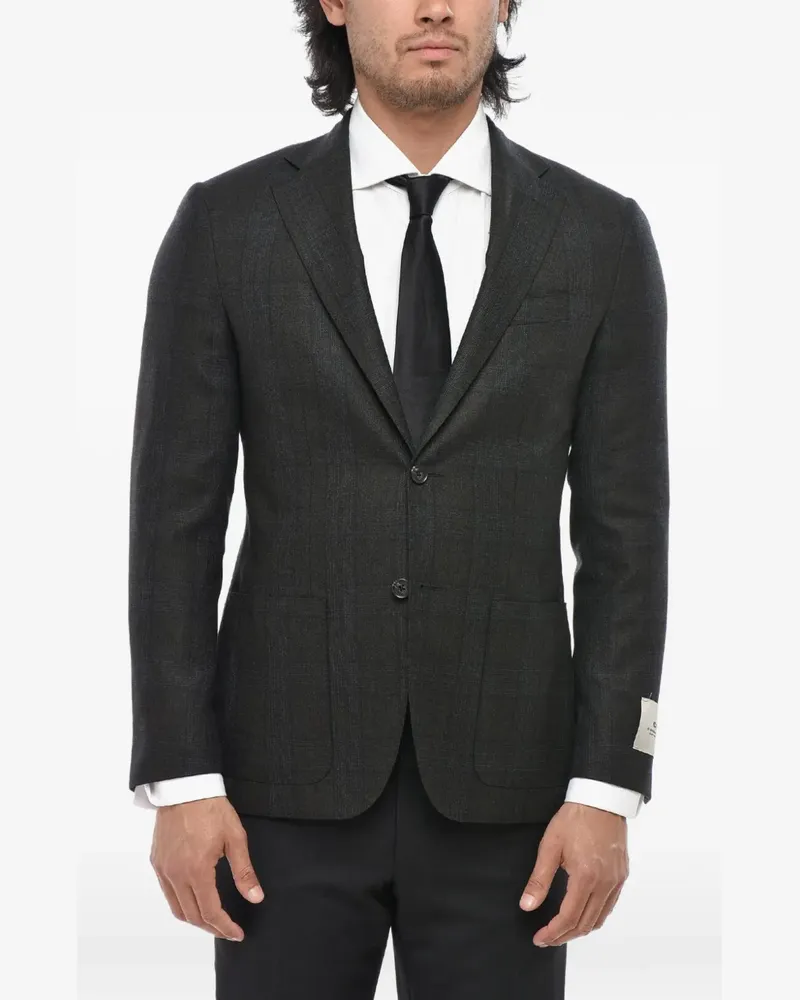 Corneliani CC Collection checked single-breasted blazer - Grau Grau