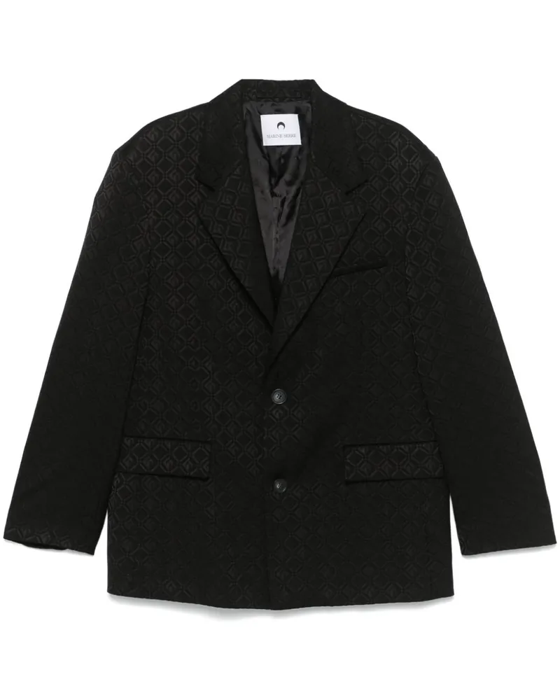 Marine Serre Sakko aus Moon Diamond-Jacquard - Schwarz Schwarz