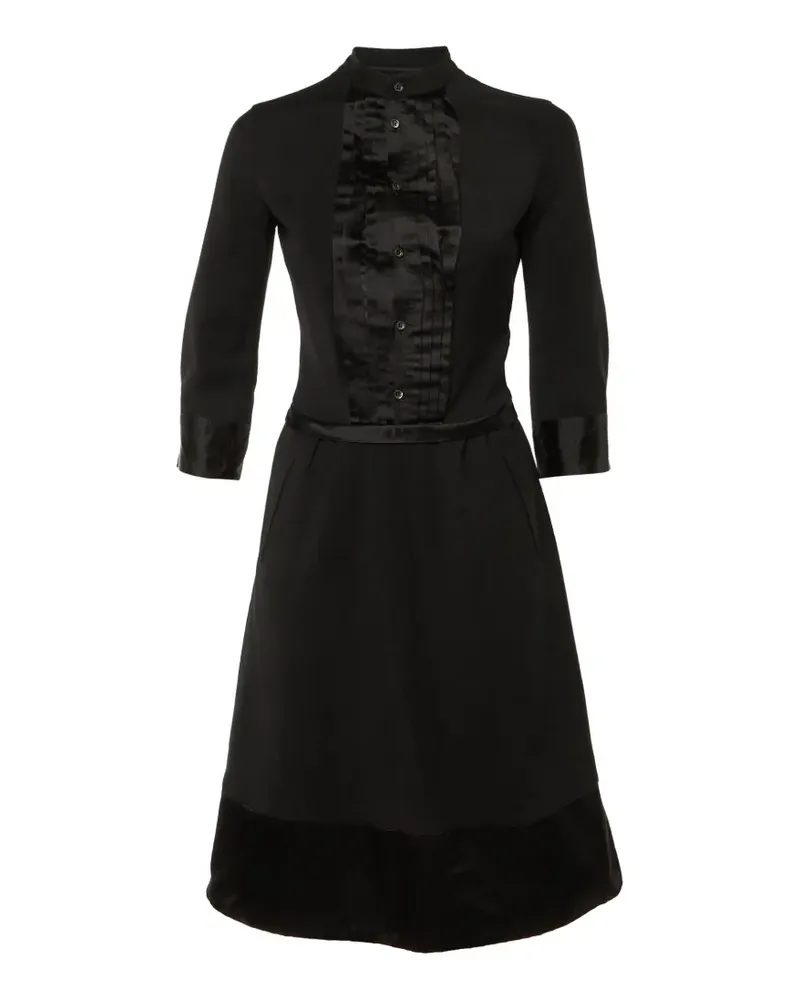 Dsquared2 pleated-detail midi dress - Schwarz Schwarz