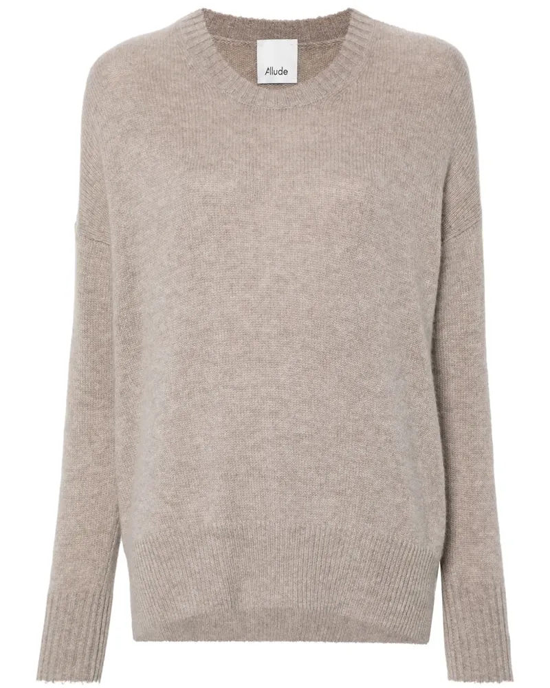 ALLUDE Klassischer Kaschmirpullover - Grau Grau