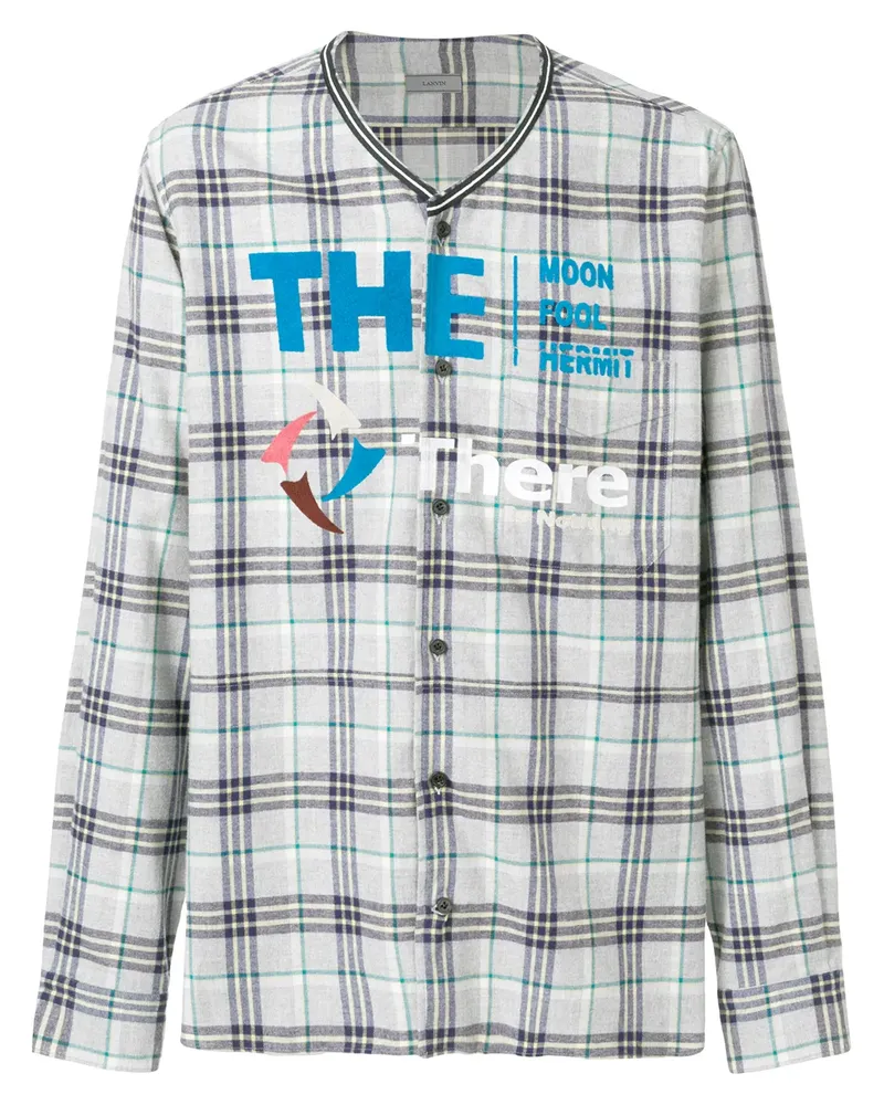 Lanvin Kariertes Hemd - Grau Grau