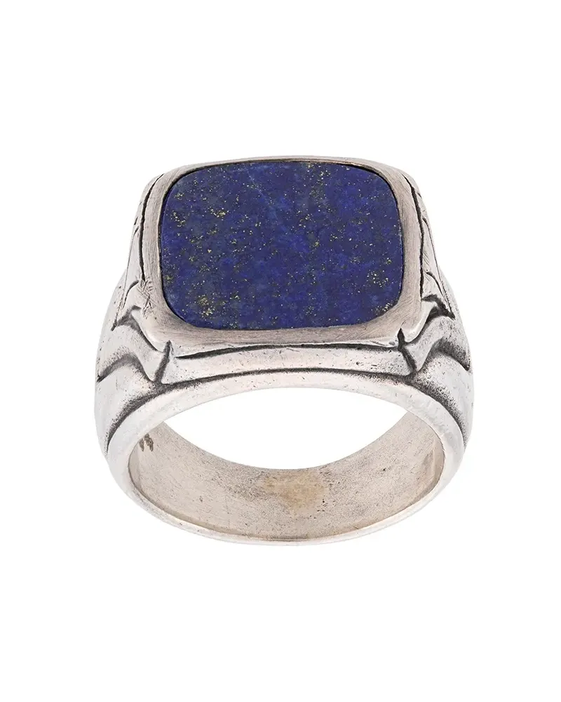 John Varvatos Siegelring mit Gravur - Silber Silber