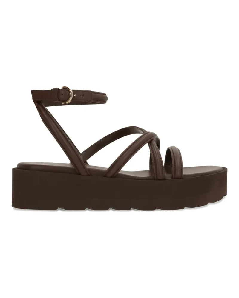 Gianvito Rossi strappy platform sandals - Braun Braun