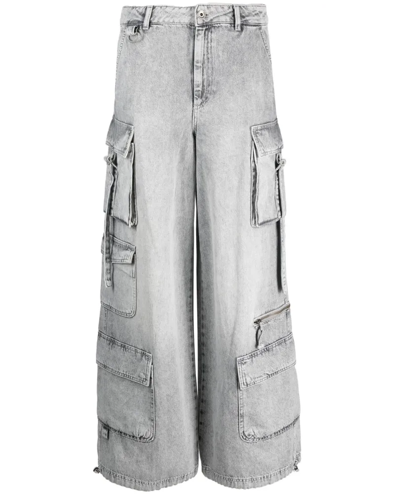 Patrizia Pepe Cargohose mit hohem Bund - Grau Grau