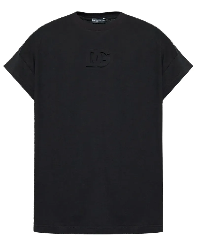 Dolce & Gabbana T-Shirt mit Applikation - Schwarz Schwarz