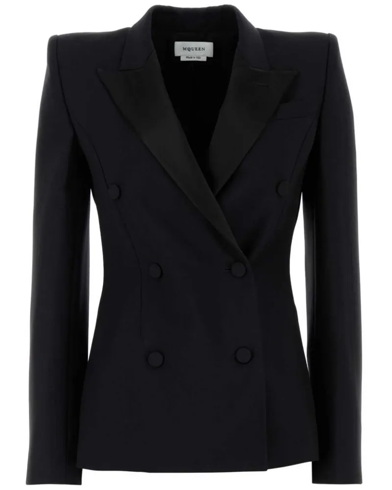 Alexander McQueen Doppelreihiger Blazer - Schwarz Schwarz