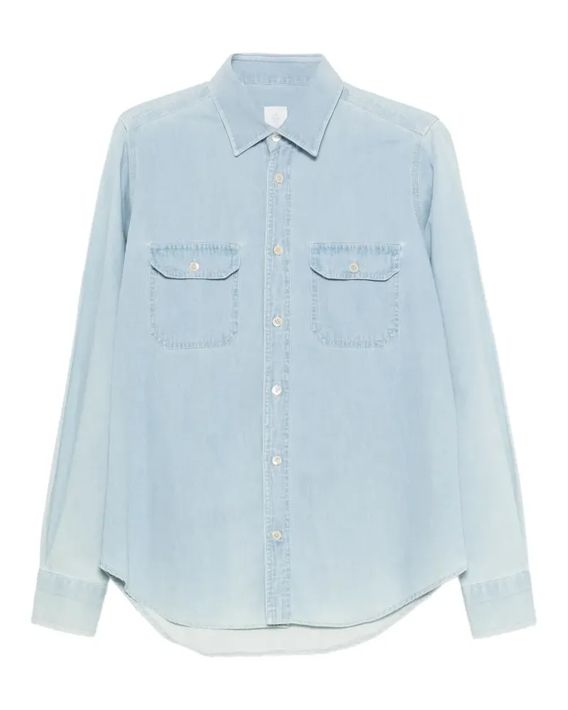 Eleventy Hemd mit Brusttasche - Blau Blau