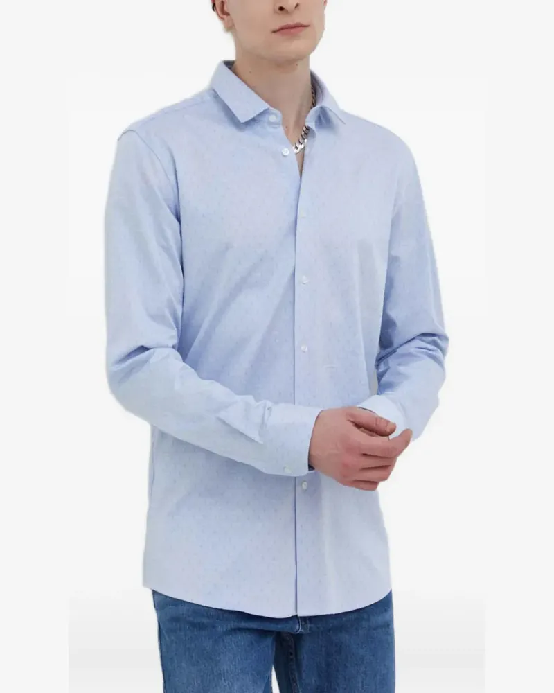 HUGO BOSS Gemustertes Hemd - Blau Blau