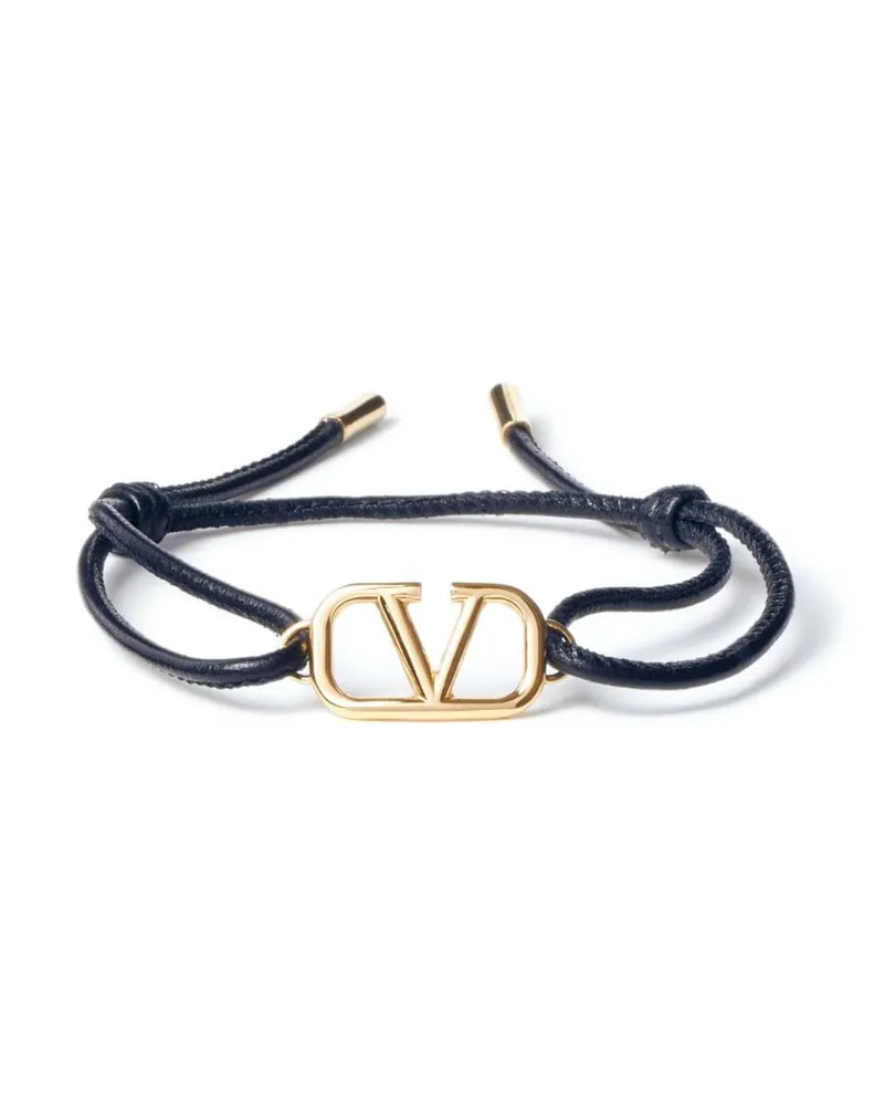 Valentino Garavani VLogo Signature Lederarmband Blau