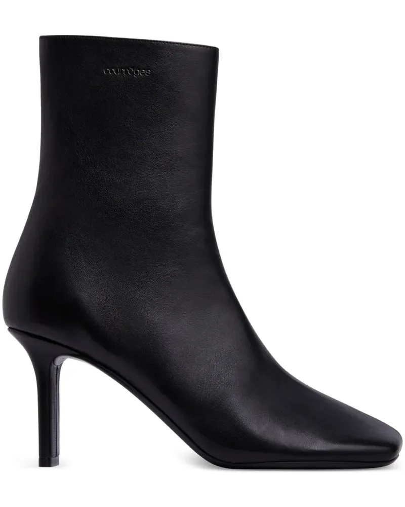 Courrèges Stiefeletten mit eckiger Kappe - Schwarz Schwarz