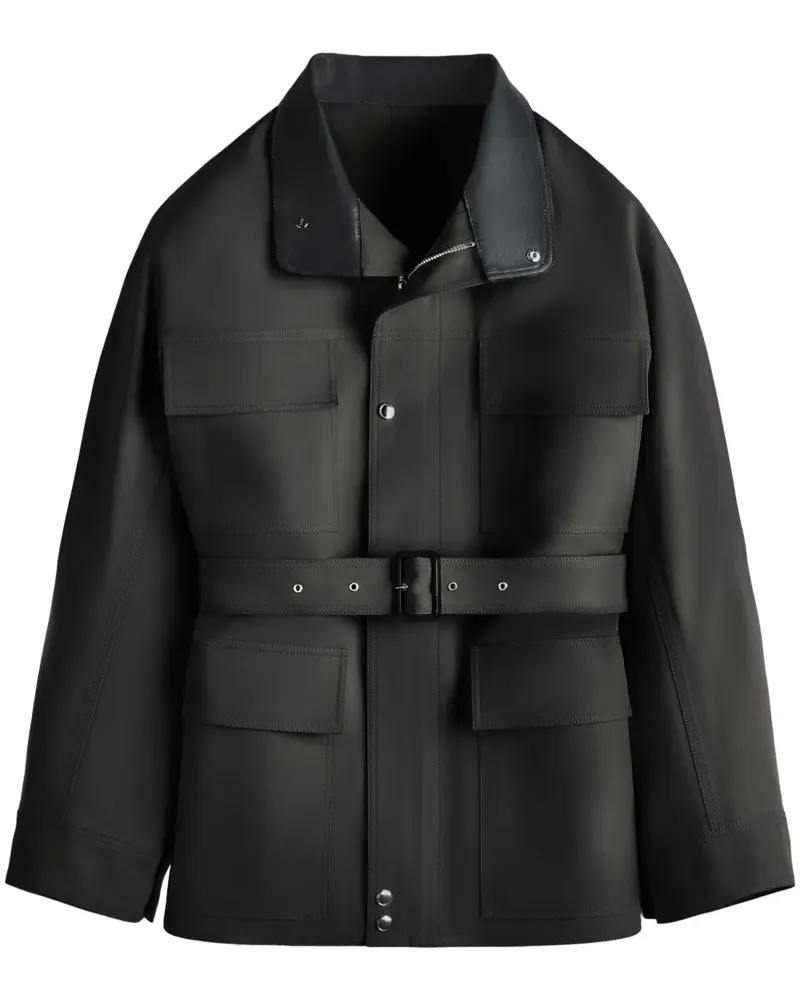 TOD'S Einreihiger Mantel - Schwarz Schwarz